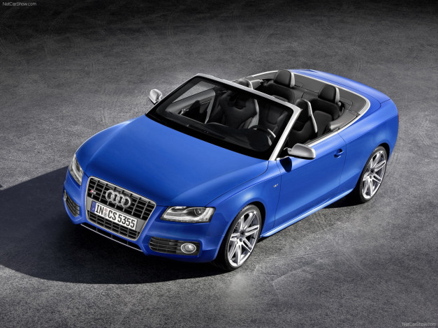 Обои картинки фото audi, s5, cabriolet, 2010, автомобили