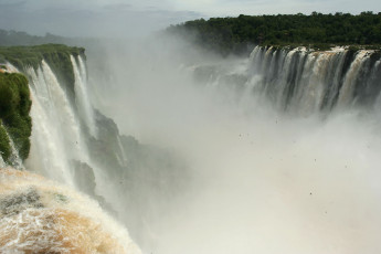 обоя iguazu, falls, природа, водопады, потоки, воды