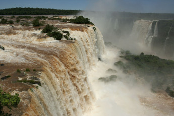 обоя iguazu, falls, природа, водопады, потоки, воды