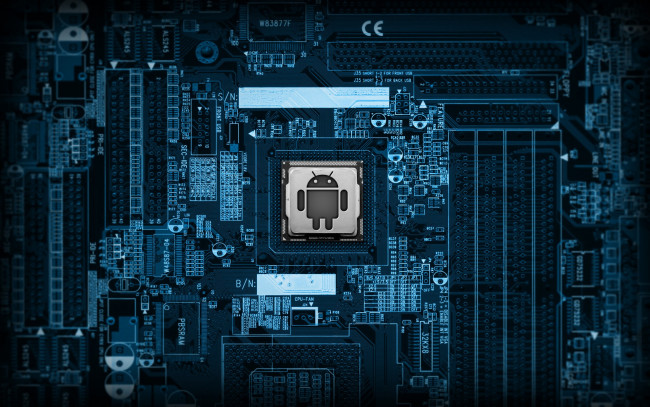 Обои картинки фото android, processor, компьютеры, андроид, процессор