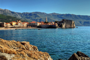 Картинка budva +++Черногория города -+пейзажи море Черногория дома побережье montenegro