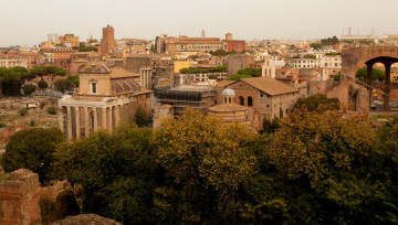 обоя города, рим,  ватикан , италия, дома, панорама