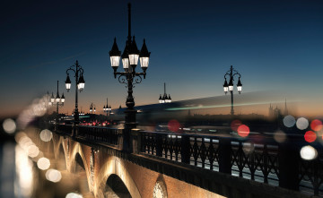 Картинка города -+мосты bordeaux боке франция