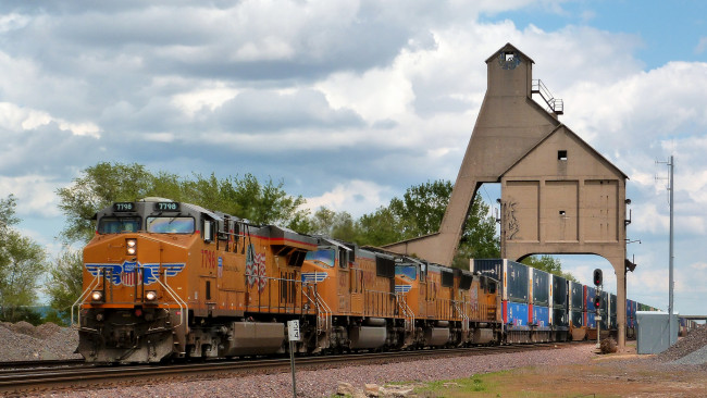 Обои картинки фото техника, поезда, локомотив, состав, железная, дорога