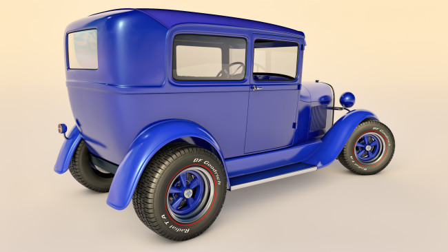 Обои картинки фото автомобили, 3д, автомобиль, ford, 1928г, фон