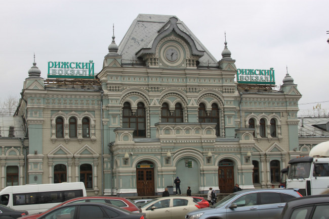 Обои картинки фото москва, города, москва , россия, рижский, вокзал