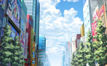 Картинка akiba`s+trip аниме +undead+&+undressed город дома