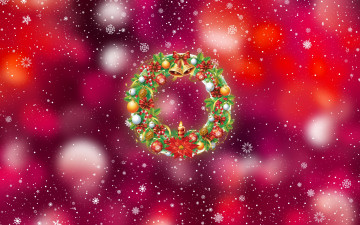 Картинка праздничные векторная+графика+ новый+год снег снежинки рождество новый год зима минимализм венок праздник