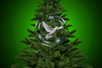 Картинка праздничные Ёлки голубь елка