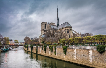 Картинка notre-dame+de+paris города париж+ франция простор