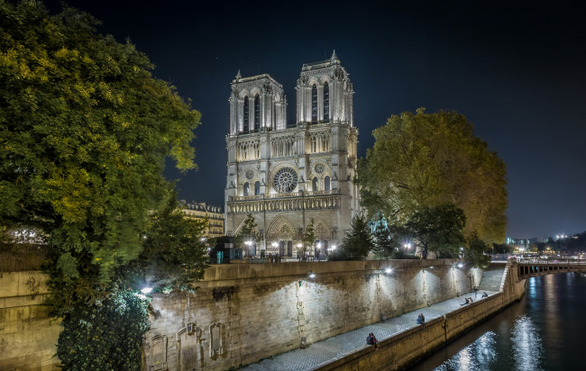 Обои картинки фото notre-dame de paris, города, париж , франция, простор