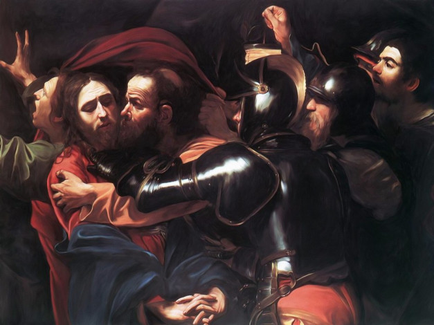 Обои картинки фото the, taking, of, christ, рисованные, caravaggio