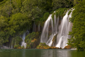 Картинка хорватия природа водопады потоки воды река деревья