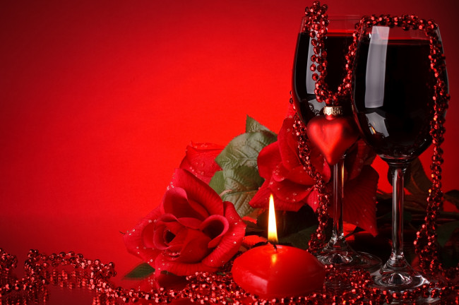 Обои картинки фото еда, напитки, вино, бокалы, свеча, цветы, розы