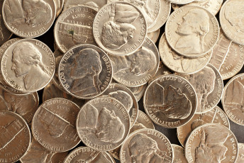 Картинка разное золото купюры монеты центы сша