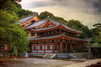 обоя храм, хаседара, Япония, города, буддистские, другие, храмы, пагода