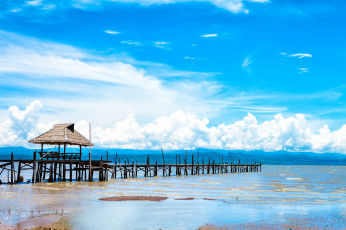 Картинка природа побережье мостик море thailand таиланд
