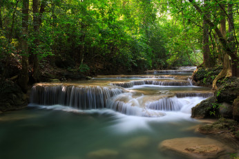 Картинка природа реки озера река таиланд thailand лес каскад