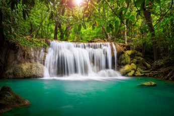 обоя природа, водопады, река, лес, thailand, таиланд