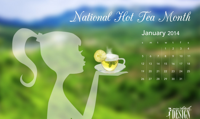 Обои картинки фото календари, рисованные,  векторная графика, чай