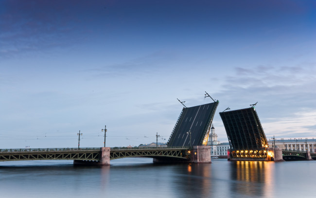 Обои картинки фото города, санкт-петербург,  петергоф , россия, мост, город, река