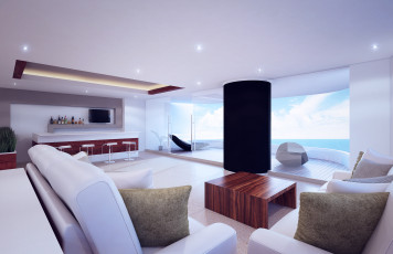 Картинка 3д+графика реализм+ realism стиль дизайн дом вилла комната гостиная