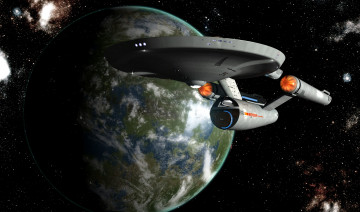 Картинка видео+игры star+trek+online космический корабль полет вселенная планета