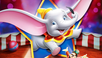 обоя мультфильмы, dumbo, слон