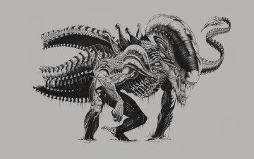 Картинка рисованное кино Чужой монстр существо