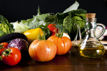 Картинка еда овощи помидоры масло баклажан перец капуста
