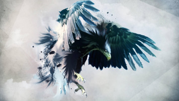 Картинка рисованное животные +птицы +орлы орел хищник птица