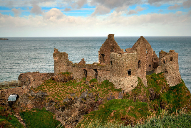 Обои картинки фото dunluce castle, города, замки ирландии, dunluce, castle