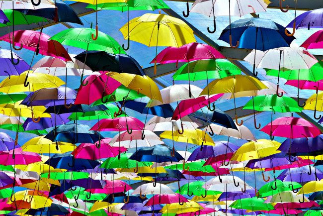 Обои картинки фото разное, сумки,  кошельки,  зонты, яркий, зонт, разноцветный