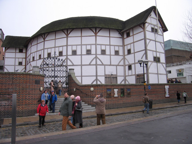 Обои картинки фото shakespeare, globe, uk, города, здания, дома