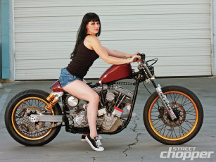 Картинка мотоциклы мото девушкой chopper