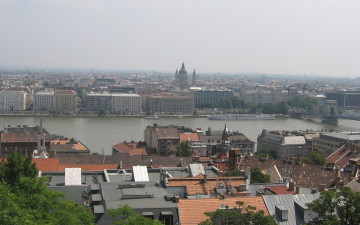 Картинка будапешт города венгрия крыши здания река