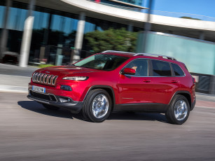 обоя автомобили, jeep, красный, eu-spec, cherokee, trailhawk