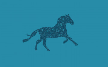 Картинка рисованные минимализм лошадь