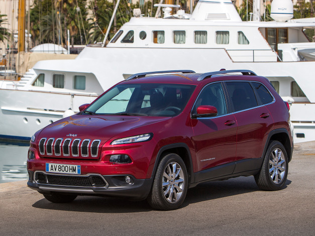 Обои картинки фото автомобили, jeep, красный, eu-spec, trailhawk, cherokee