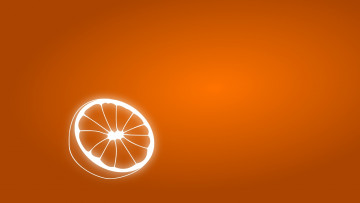 Картинка рисованное минимализм апельсин фон