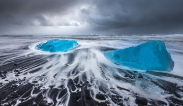 Картинка природа побережье волны лед море