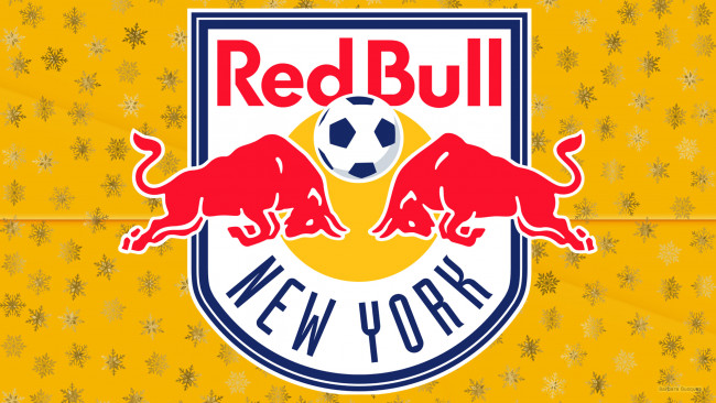Обои картинки фото спорт, эмблемы клубов, логотип, red, bulls, new, york, фон
