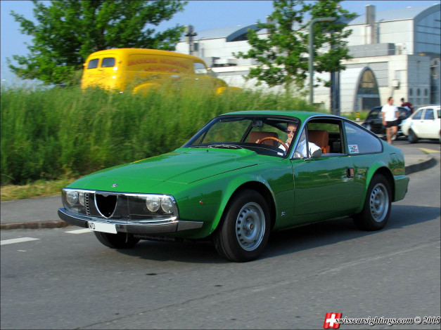 Обои картинки фото alfa, romeo, junior, zagato, автомобили, выставки, уличные, фото