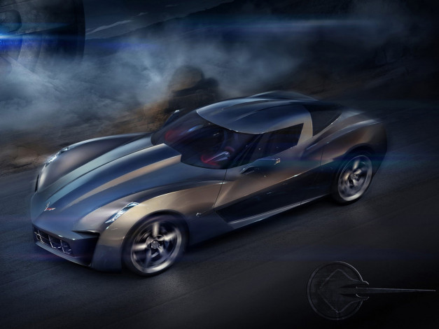 Обои картинки фото chevrolet, corvette, автомобили, stingray, concept