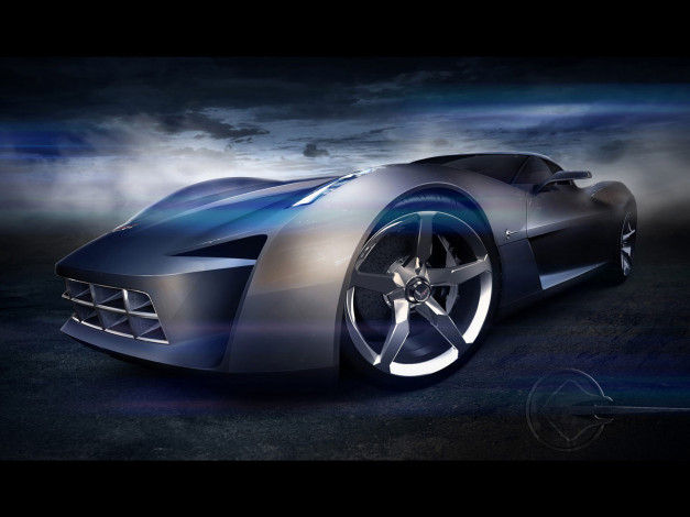 Обои картинки фото chevrolet, corvette, автомобили, stingray, concept