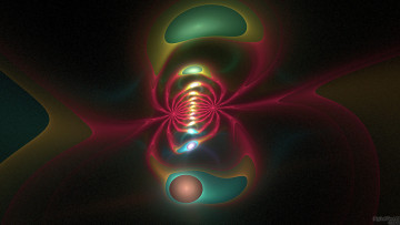 Картинка 3д графика fractal фракталы узор цвета темный фон