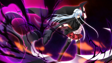 Картинка аниме shinigami no testament ночь плащ оружие темная энергия девушка