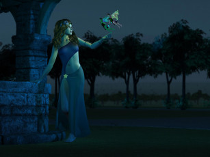 Картинка 3д графика fantasy фантазия девушка эльфы