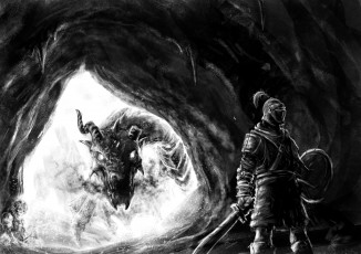 Картинка фэнтези драконы пещера