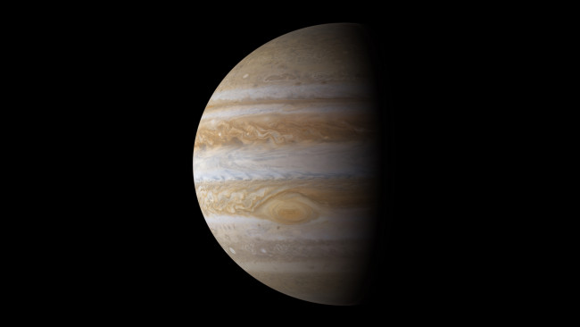 Обои картинки фото космос, юпитер, пятая, планета, бог, грозы, jupiter, газовый, гигант